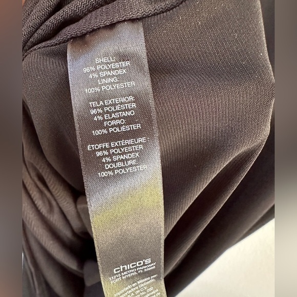 Chico’s black label studded black jersey dress sleeveless large Chico’s size 2 - Picture 5 of 7